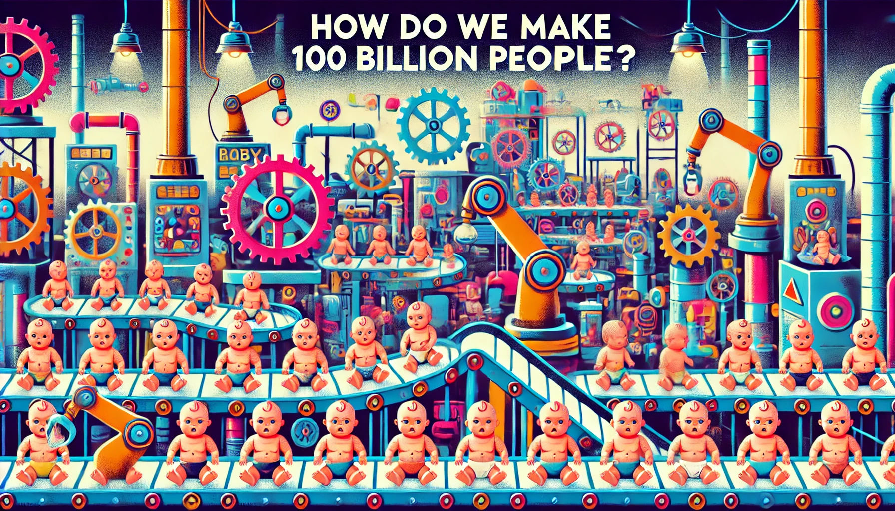 AI generated "baby factory" image